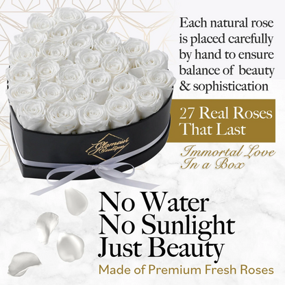 Immortal Love Black Heart | 27 Roses